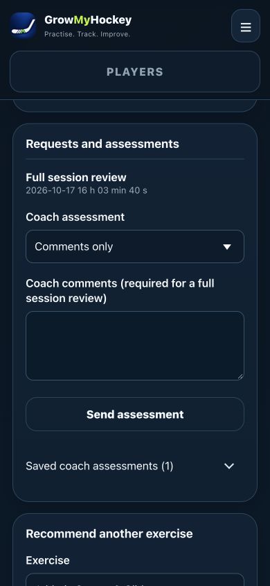 Coach assessment form