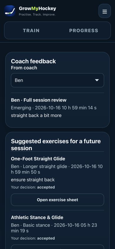 Player can accept or adapt a coach recommendation